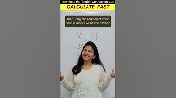 Fast And Easy Trick To Subtract any 2 Consecutive Square Numbers | VidyaSaa #shorts