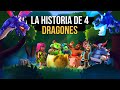 La Historia del Origen de 4 Dragones - La Historia de la Familia Dragón | CoC junto a Clash Royale