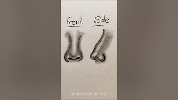 Hoe je een neus tekent, voor- en zijkant #shorts #kunst #schets #neus #hoetetekenen #tutorials #f...