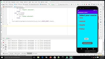 How to set RadioButton control example in android studio?