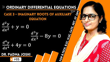 How to find complementary function CF | imaginary roots of differential equations | case 3 | ODE