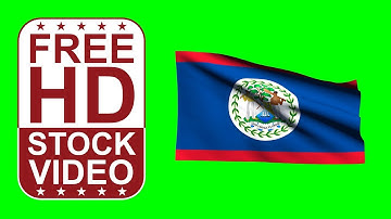 Free Stock Videos – Belize flag waving on green screen 3D animation