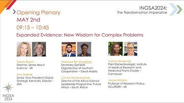 INGSA2024 - Day 2 Plenary - Expanded Evidence: New Wisdom for Complex Problems