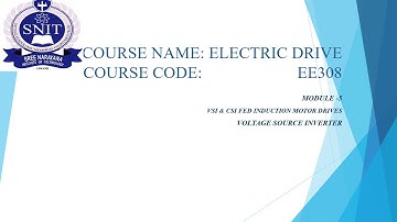 VSI FED INDUCTION MOTOR DRIVE