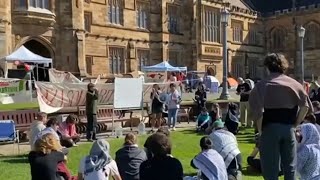 ‘Offensive nonsense’: Chris Kenny visits USYD pro-Palestine protest