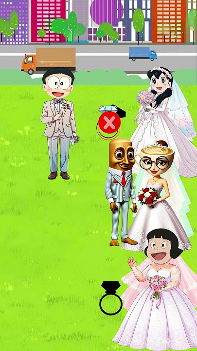 Who will Nobita's bride be? #doraemon #nobita #trend #cartoon #shorts