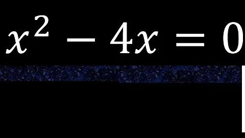 x^2-4x=0 , quadratic equations, exponent 2, second degree. without c