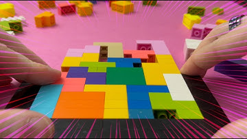 🎮Watch Me Play Real-Life LEGO Tetris | Relaxing ASMR 🧱✨