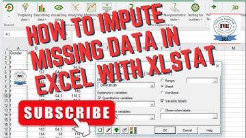 Excel XLSTAT Tutorial: Imputing Missing Data