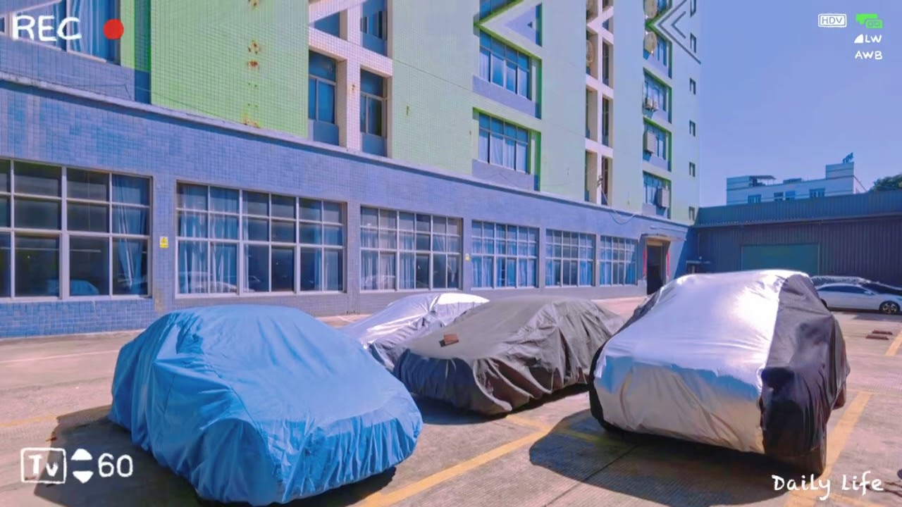 Test of various covers to measure their effectiveness to reduce the vehicle interior temperature