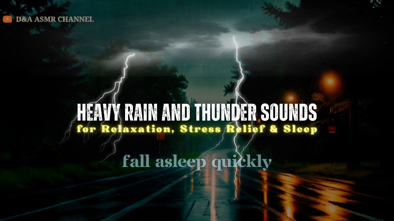 Rain & Thunder ASMR for Sleep | Heavy Rain and Thunder Sounds for ...