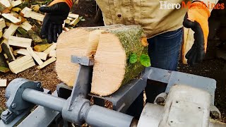 Amazing Homemade Log Splitter Wood Processing Machines | Firewood Processor!
