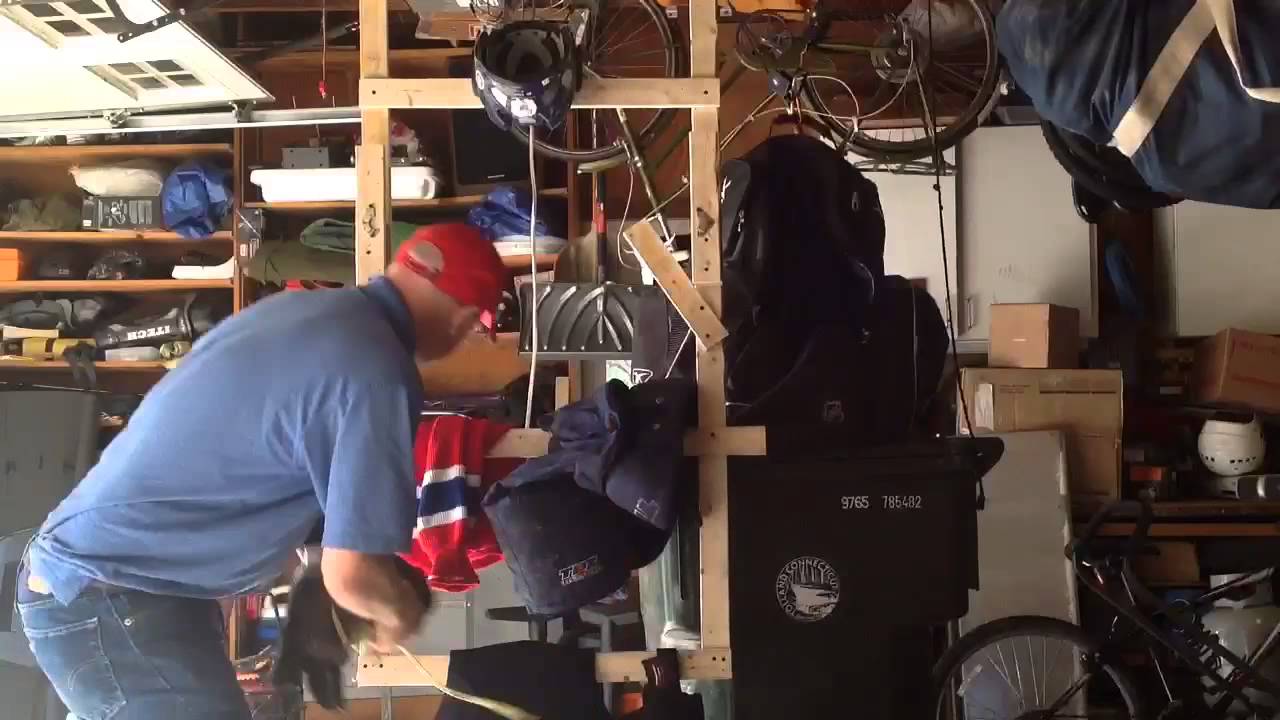 Garage Hockey Equipment Drying Rack YouTube