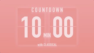 10 Minute Countdown Flip Timer With Classical Music 🎹 9th Symphony Finale - Beethoven 🎼