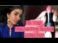 My favourite Mauve-Pink lipsticks for INDIAN/WHEATISH/DUSKY skin tone | Riya Thomas|