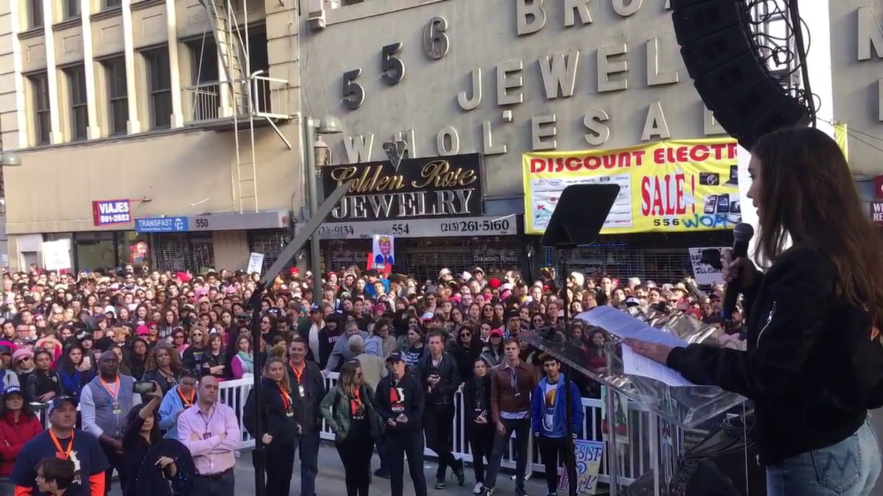 Rowan Blanchard Speaks at Women's March LA