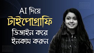 How to Earn money from Typography T-shirt design with AI (Online Passive income) -Bangla tutorial