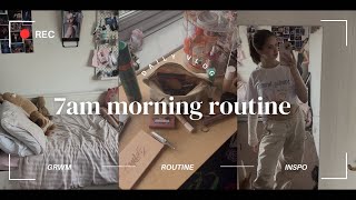 7am college morning routine | productivity, grwm and more