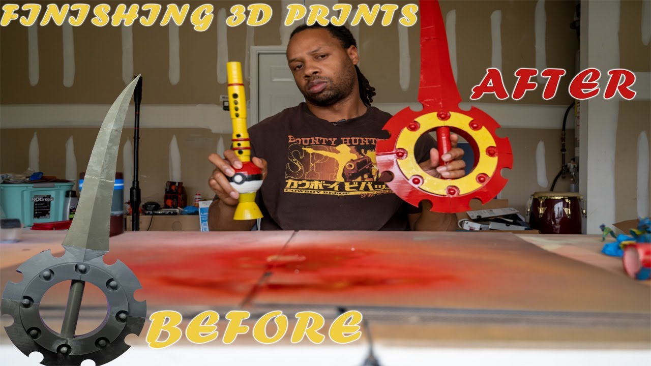 Using Resin Vs Not Using Resin To Finish 3D-Printed Cosplay Props