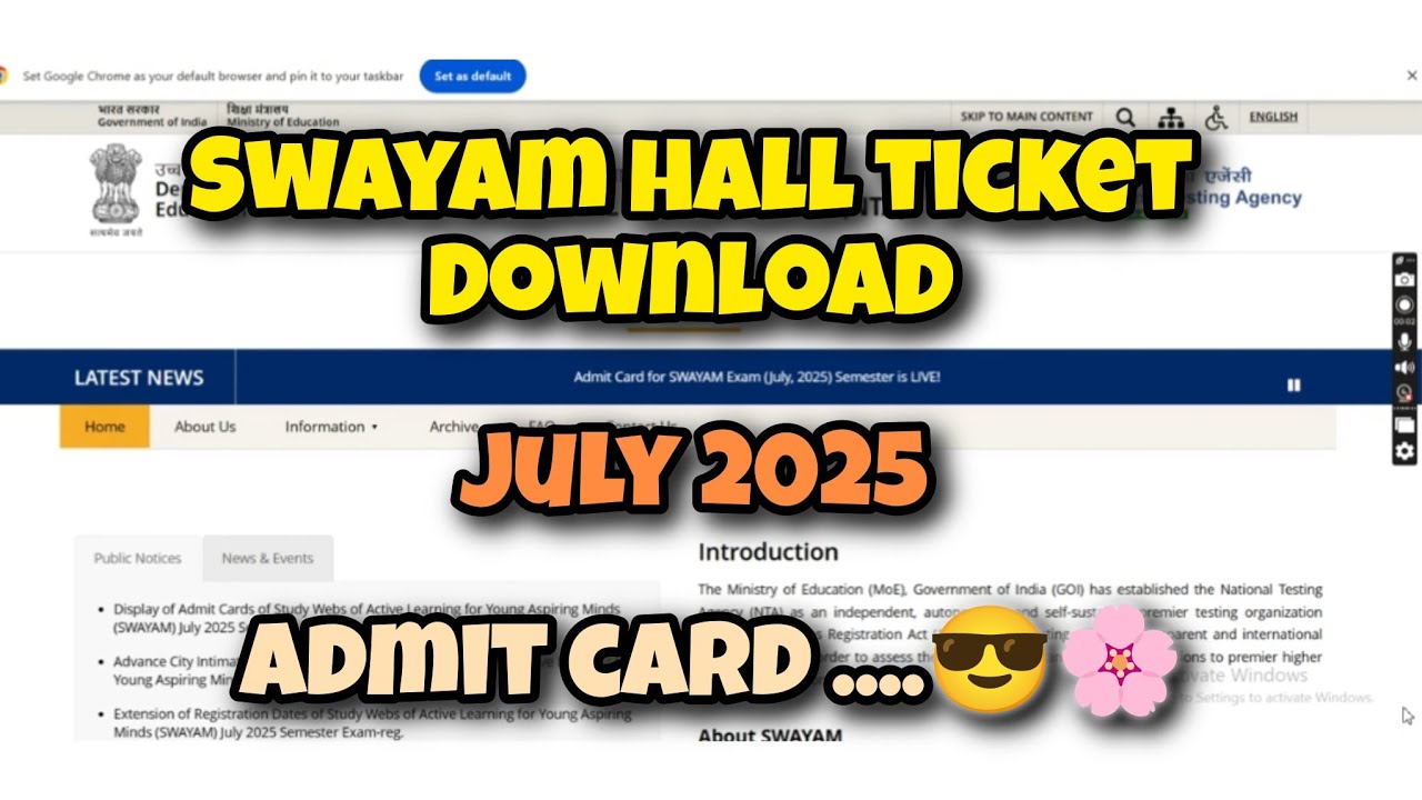 Swayam hall ticket download...😎👇