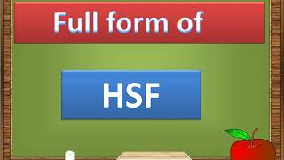 Full Form Of Hsf