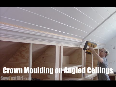 Crown Moulding On Angled Ceilings Youtube