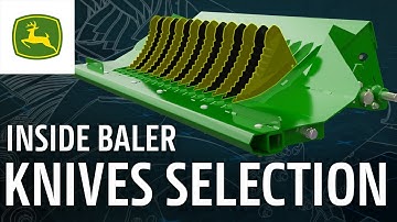 Inside Baler I Round Baler Animation Hydraulic Knives Selection I John Deere