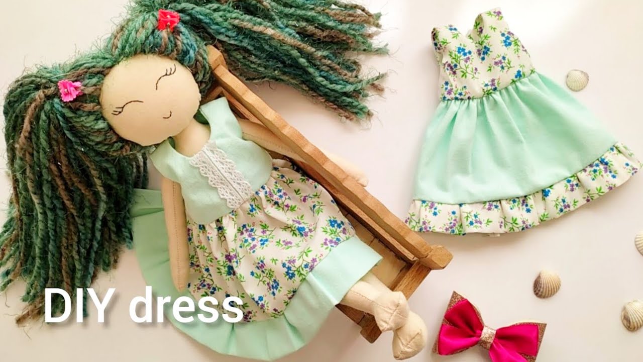 If your dolls love pretty dresses, don’t miss this tutorial! | Cute Doll Clothes DIY 💕 Free Pattern 