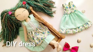 If your dolls love pretty dresses, don’t miss this tutorial! | Cute Doll Clothes DIY 💕 Free Pattern 