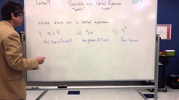 9b Variable & Verbal Expressions