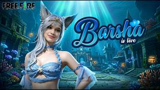 FREE FIRE LIVE 😍GUILD TEST OR GIVEAWAY CUSTOM ROOM | FF MAX LIVE WITH BARSHA LIVE💕