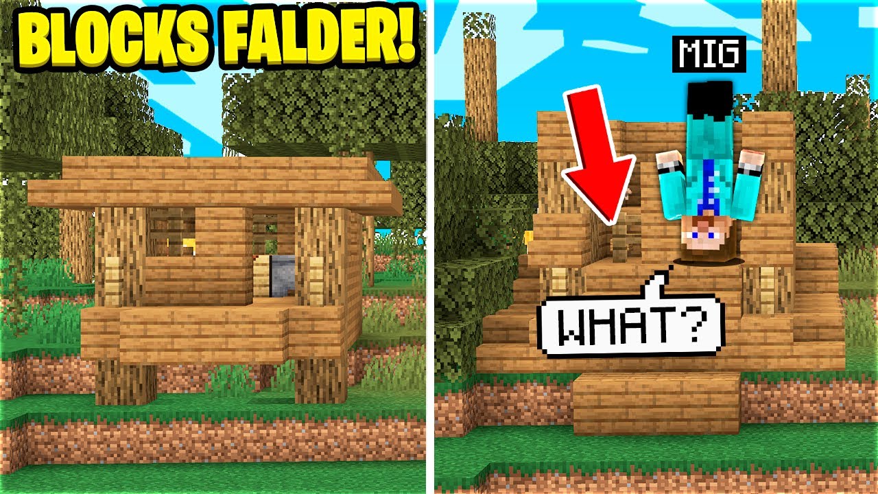 MINECRAFT MEN ALLE BLOCKS FALDER!! (DANSK MINECRAFT)