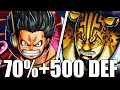 Lucci and Luffy With Max DEF and HP Build in One Piece 