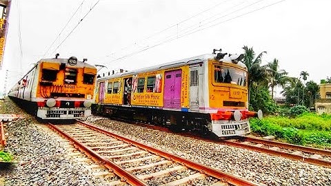 Crossing : Different Model Of   EMU Local Train Furious Skipped at Railgate