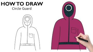 How to Draw Circle Guard from Squid Game