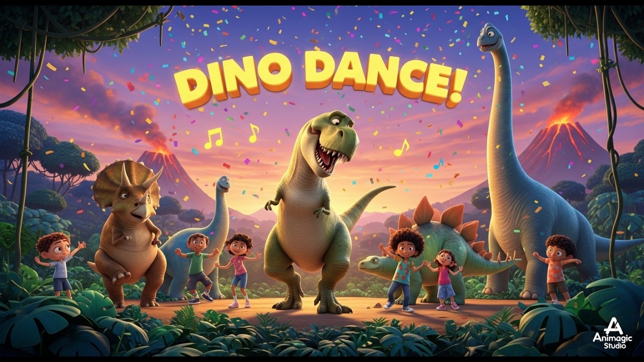 Dinosaur Dance Song 🦖🎶 | Kids Dino Dance & Movement Song | Animagic ...