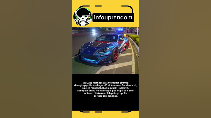 Aksi Ziko Harnadi saat membuat gimmick ditangkap polisi usai ngedrift di kawasan Bundaran HI,