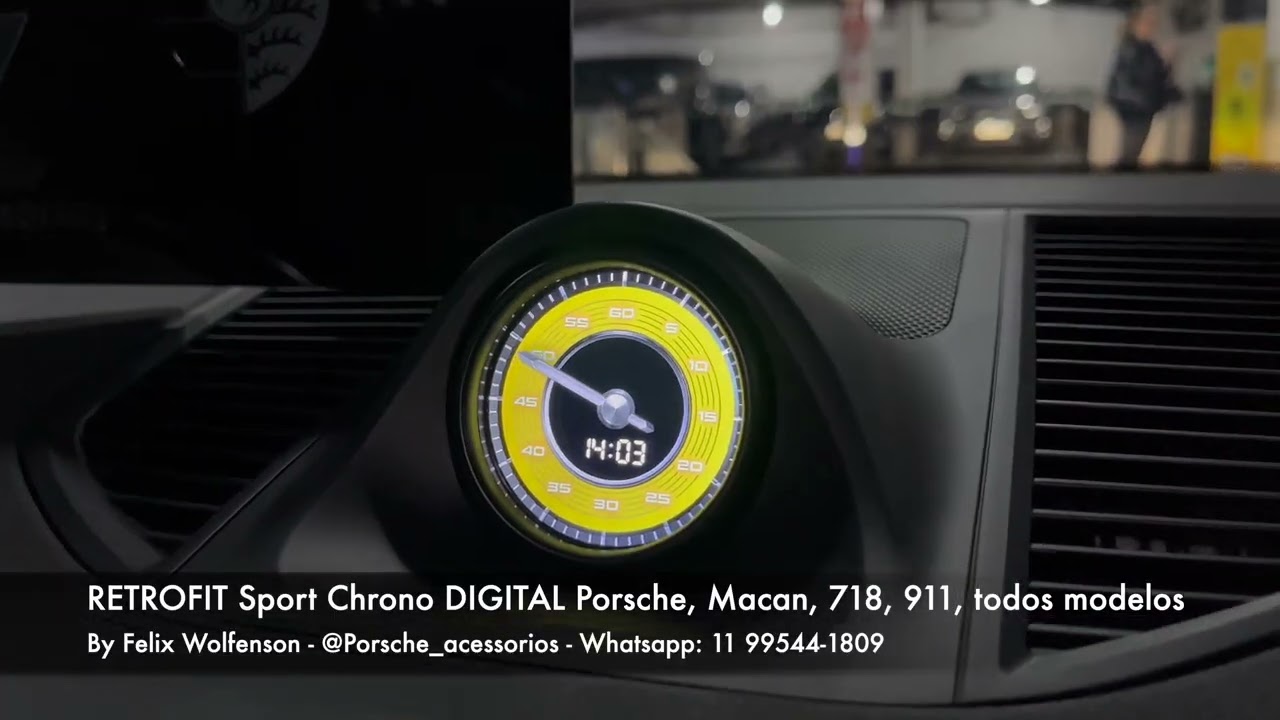 Instalação Sport Chrono Digital Porsche Macan Cayman Boxster 718 @porsche_acessorios 11 99544-1809