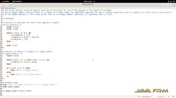 How to check Happy number or not using linux shell script - bash script examples in RHEL 9
