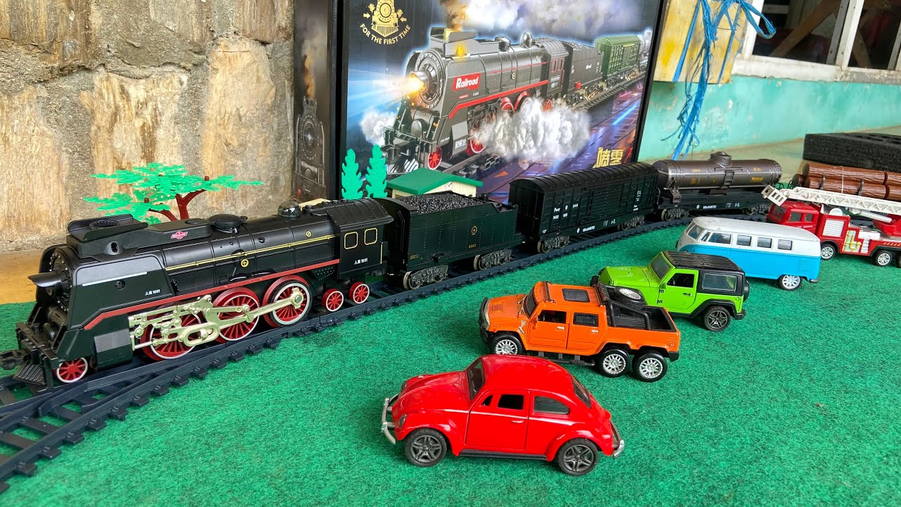 ASMR-распаковка и тестирование модели классического паровоза — классическая модель железной дороги.