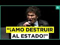 &quot;Amo destruir el estado&quot;: Los polémicos dichos de Javier Milei en una entrevista