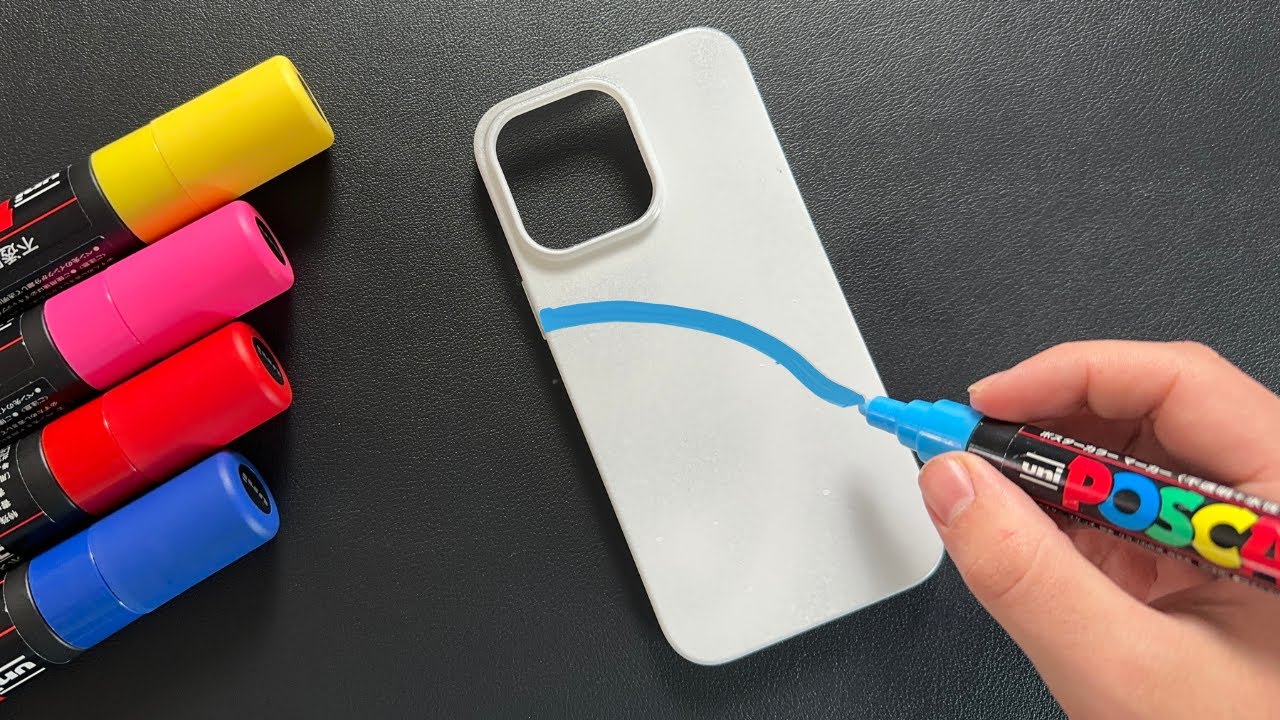 Custom phone case using posca markers youtube