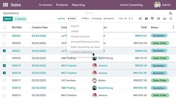 Odoo Malaysia Localization - Confirm Multiple Sales Order