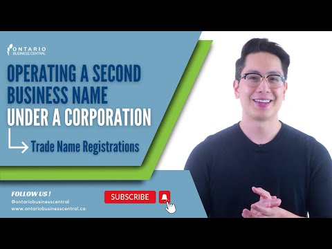 Operating A Second Business Name Under A Corporation | Trade Name Registrations