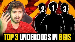 TOP 3 UNDERDOG PLAYERS IN BGIS 2024 ft @Wickedyt69@shayaank4 @cryptogaming2021
