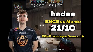 CS2 POV ENCE hades (21/10) vs Monte (Vertigo) @ ESL Pro League Season 19