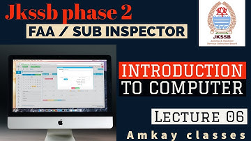 Lec 01 | introduction to computer | jkssb FAA and sub inspector |