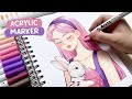 🐇 Trying Out New Markers / Arrtx 60 Colors Acrylic Markers Review