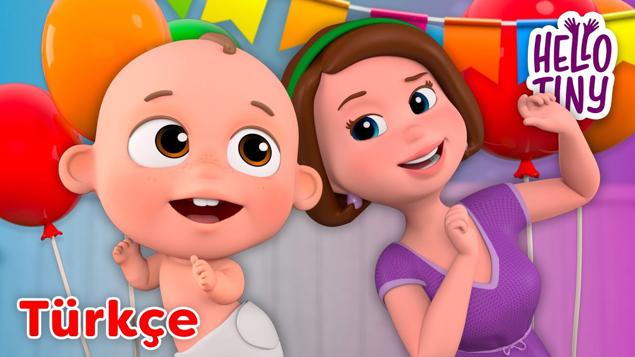 ⁣🎊 Çocuk partisi! 🎵 Bebekler için şarkı koleksiyonu 👶 Hello Tiny Türkçe