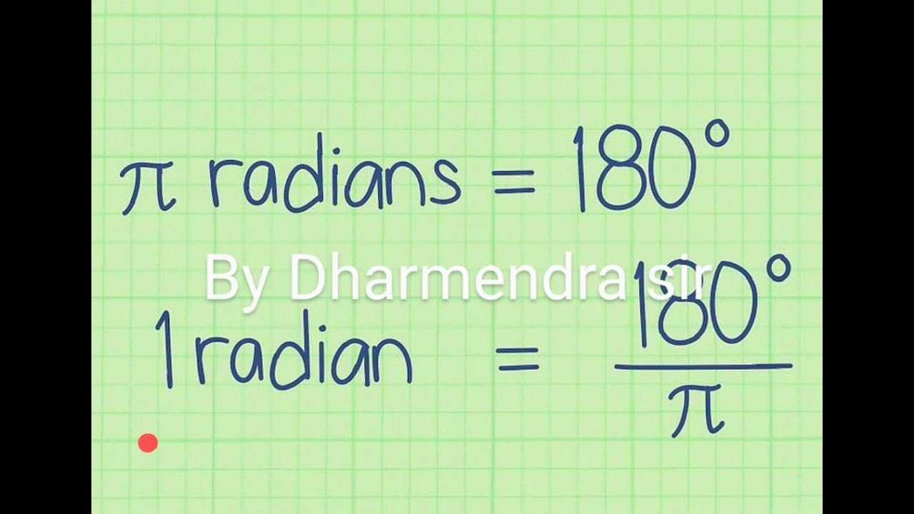 #How to convert Degrees to Radians - YouTube